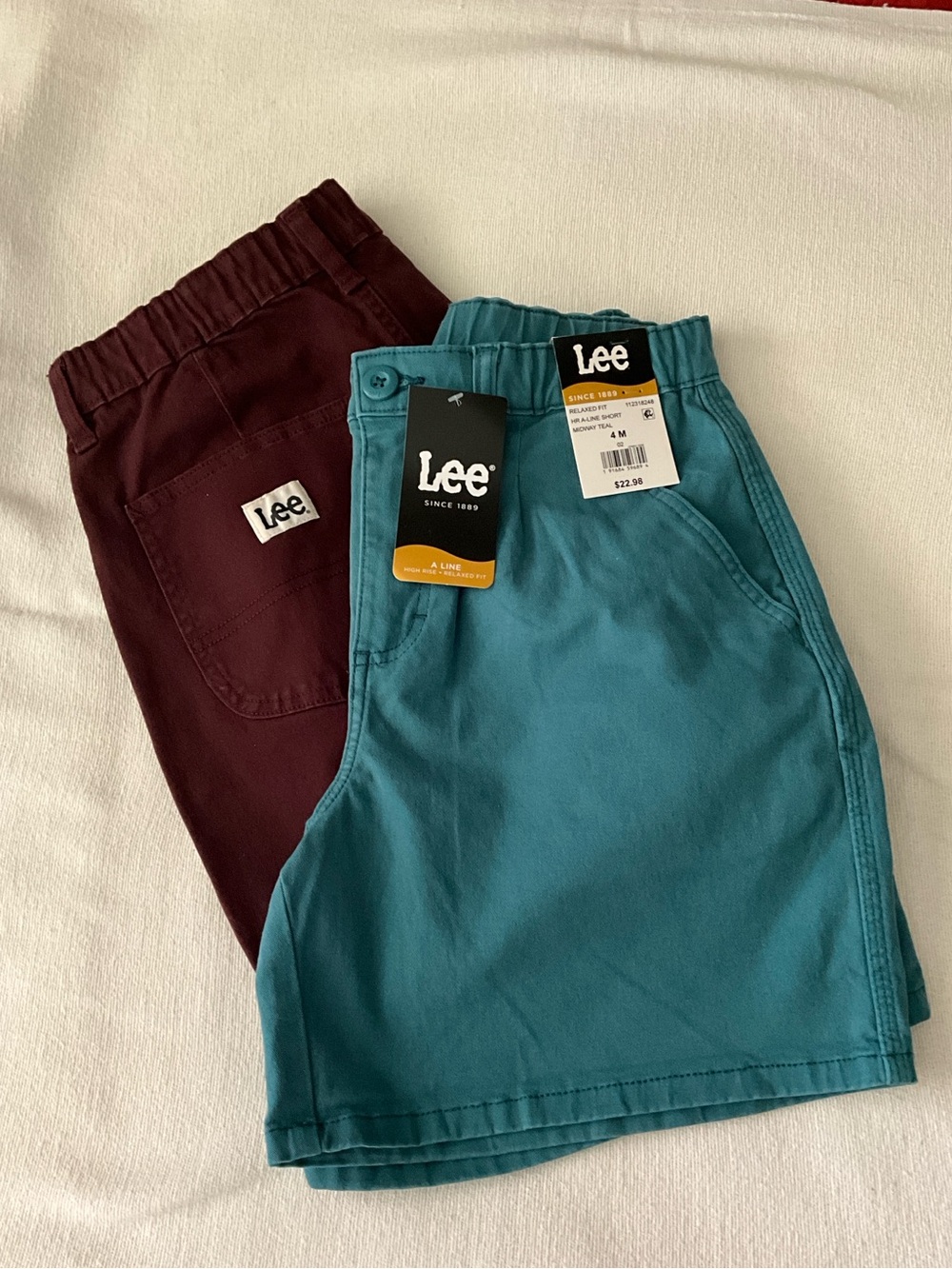 NWT&NWOT Lee Shorts - Teal & Burgundy